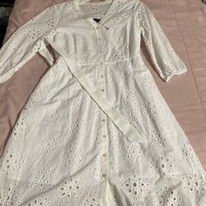 Eyelet White dress